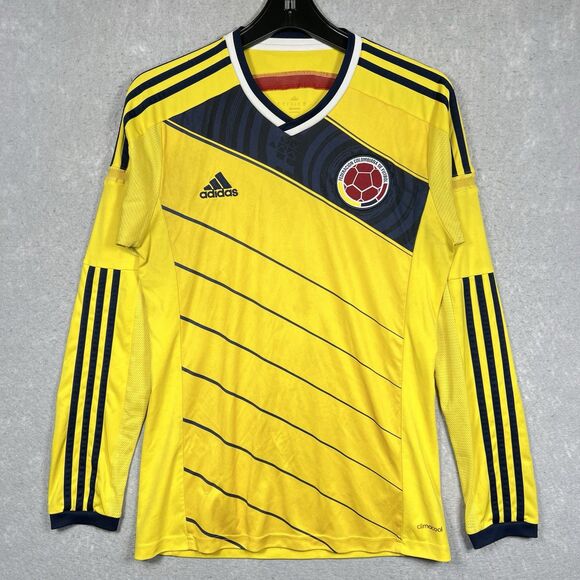 Adidas Columbia 2014-2015 Yellow Soccer Futbol Football Jersey Men’s Small - Picture 1 of 14